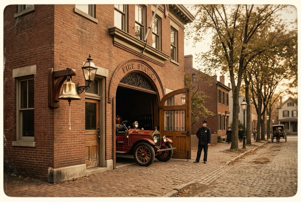 A vintage neighborhood firehouse